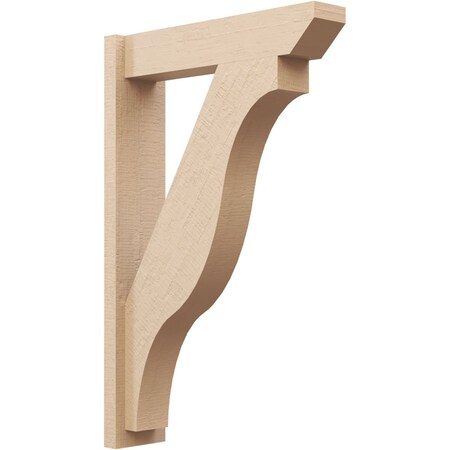 Ekena Millwork 5 1/2-in W x 22-in D x 34-in H Funston Slat Rough Cedar Woodgrain TimberThane Outlooker, Primed Tan OUTUR055X22X34FST24RCPR